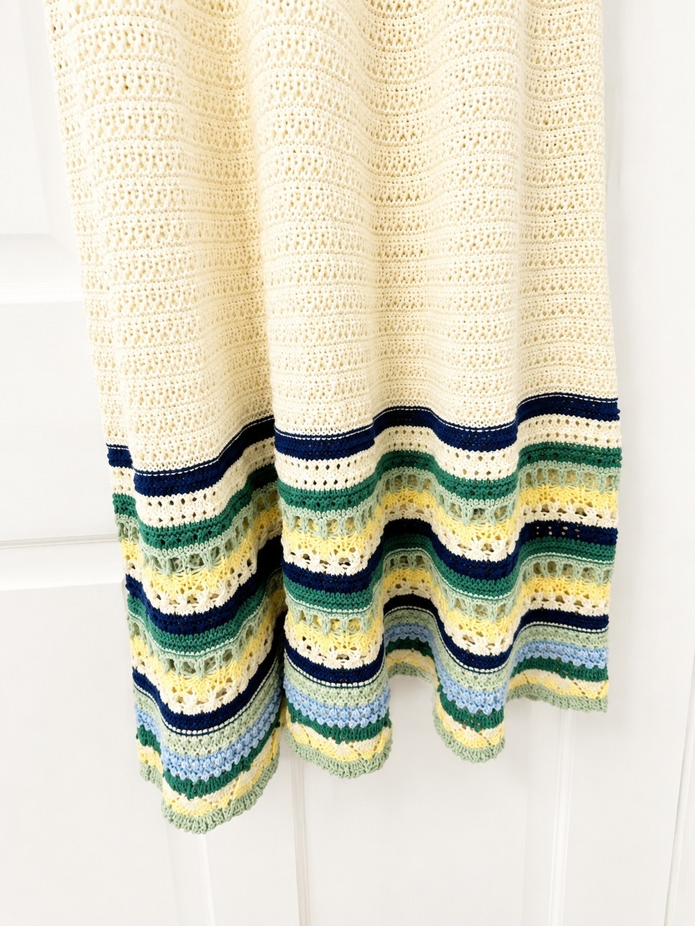 Universal Thread Cream Sweater Crochet Tank Midi Dress - Picture 4 of 6